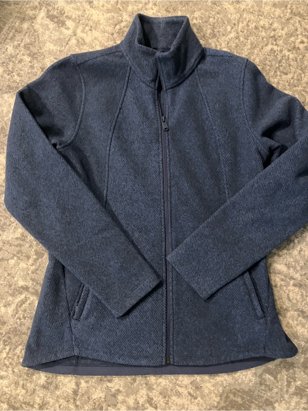 NWOT Never worn - Athleta Stroll Fleece Full Zip Jacket | Navy Blue | Size M